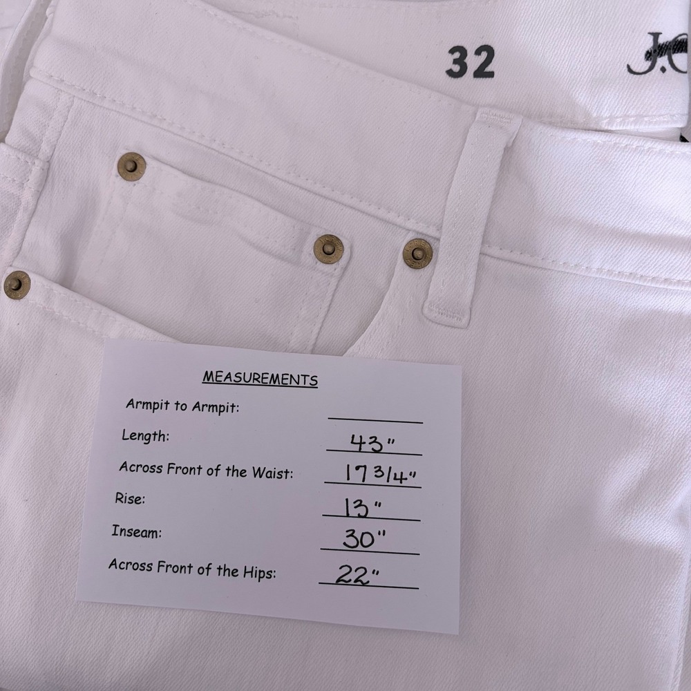 NWT!! J. CREW New High-Rise Denim Trouser Jeans White '96 Wide Leg Retro Size 32 - Picture 16 of 16
